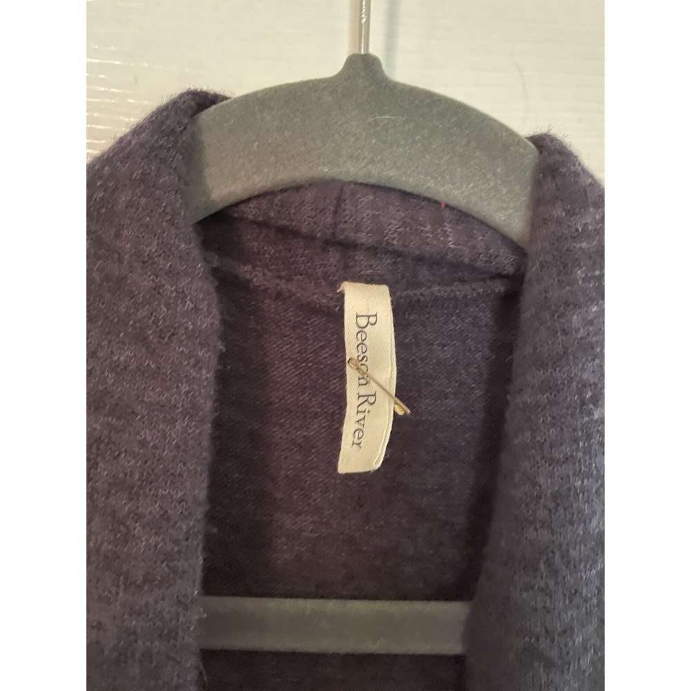 Beeson River Sweater‎ Cardigan Long Navy Geometric Design Stripe Size Small Open - Picture 4 of 8